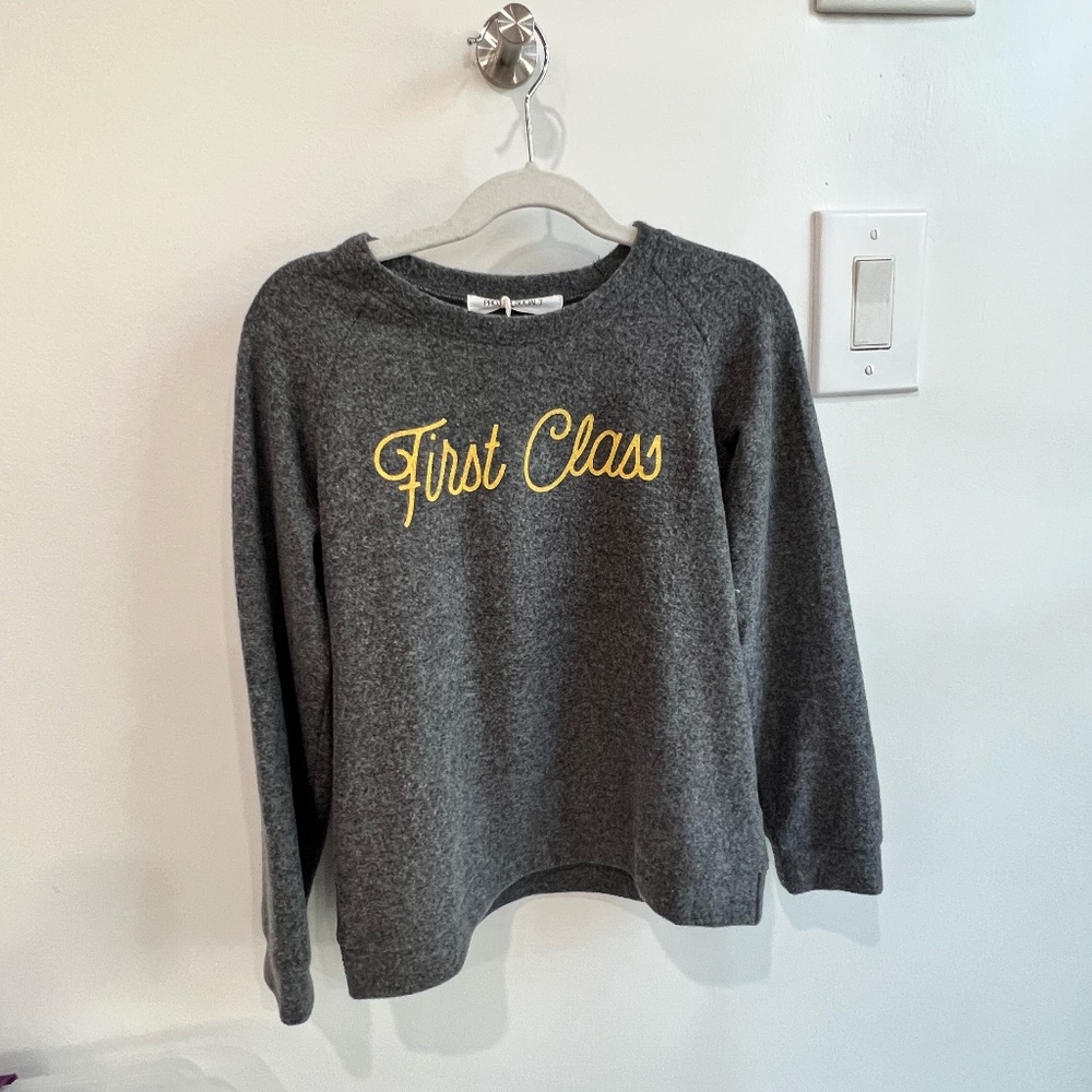 Project Social T- "First Class" Crewneck sweatshirt. Girls Size 8, 10